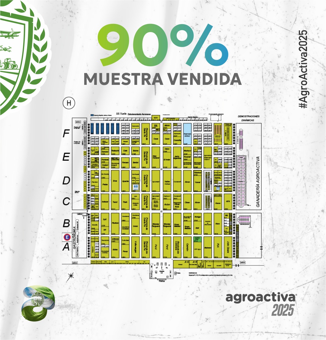 Se levanta la bandera del campo argentino... AgroActiva 2025 ya tiene el 90% de lotes vendidos 